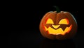 Halloween Pumpkins on a black background CGI 3D Royalty Free Stock Photo