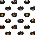 Halloween pumpkins faces lanterns pattern Royalty Free Stock Photo