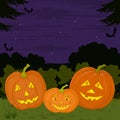 Halloween pumpkins family Royalty Free Stock Photo