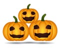 Halloween pumpkins family. Royalty Free Stock Photo