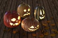 Halloween Pumpkins Jack O Lantern Holiday 3D Illustration