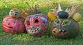 Halloween pumpkins made by children