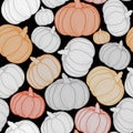 Halloween pumpkins seamless vector pattern.October wallpaper Royalty Free Stock Photo