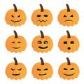 Halloween Pumpkins Vector Collection