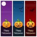 Halloween Pumpkins Vertical Banners [1] Royalty Free Stock Photo