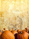 Halloween pumpkins on vintage grunge background