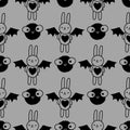 Halloween rabbit vampire seamless cartoon pattern for wrapping and clothes print and kids and fabrics