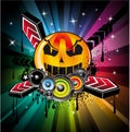 Halloween Rainbow Disco Music Background Royalty Free Stock Photo