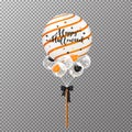 Halloween realistic balloon isolated on transparent background.