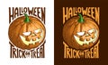 Halloween retro vintage pumpkin Jack-o-lantern