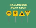 Halloween Road Sign Royalty Free Stock Photo