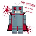 Halloween robot stylized like vampire