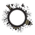 Halloween round card Royalty Free Stock Photo