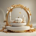 halloween Round product pedestal sand beige natural style