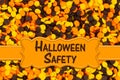 Halloween Safety word message with candy