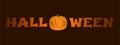 Halloween sale - Banner for Halloween sale with pumpkin instead of the letter O