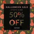 Halloween sale banner template.Halloween poster.Vector illustration