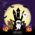 Halloween sale banners or party invitation background. Royalty Free Stock Photo