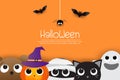 Halloween sale banners or party invitation background. Royalty Free Stock Photo