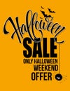 Halloween sale. Happy holiday. Vector illustration