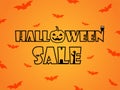 Halloween sale illustration banner