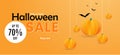 Happy Halloween sale promo banners designs,