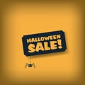 Halloween sale poster template. Advertising banner