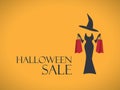 Halloween sale poster template. Special holiday