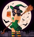 Halloween sale. Sexual urban witch