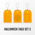 Halloween sale tags set vector isolated templates. Royalty Free Stock Photo