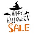 Halloween Sale vector banner with lettering