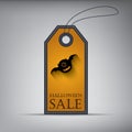 Halloween sales price tag. Eps10 vector