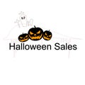 Halloween sales with pumpkin
