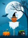Halloween Scarecrow Postcard