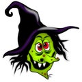Halloween Scary Cartoon Witch Royalty Free Stock Photo