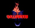 Halloween scary face blue abstract dark Royalty Free Stock Photo
