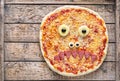 Halloween scary food funny monster zombie face pizza horror snack