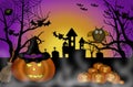 Halloween scary night background