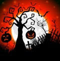 Halloween scary pumpkins Royalty Free Stock Photo