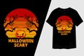 Halloween Scary Retro Vintage T Shirt Design