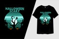 Halloween Scary Retro Vintage T Shirt Design Royalty Free Stock Photo