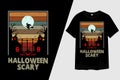 Halloween Scary Retro Vintage T Shirt Design Royalty Free Stock Photo