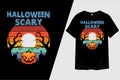 Halloween Scary Retro Vintage T Shirt Design Royalty Free Stock Photo