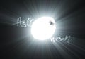Halloween scary spider moon light flare Royalty Free Stock Photo
