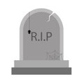 Halloween scary tombstone vector with a spider. Halloween illustration design with the stone tomb and R.I.P sign. Old scary tomb Royalty Free Stock Photo