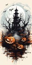 The Halloween Scene: A Stunning Drawing of an Exquisite Creature