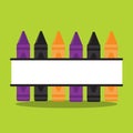 HALLOWEEN SCHOOL CRAYON SET 06 Royalty Free Stock Photo
