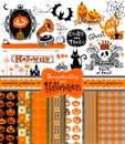 Halloween scrapbook collection Royalty Free Stock Photo