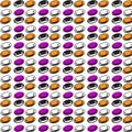 Halloween seamless background with voodoo doll ,Vector pattern