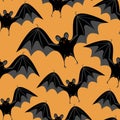 Halloween seamless with bats